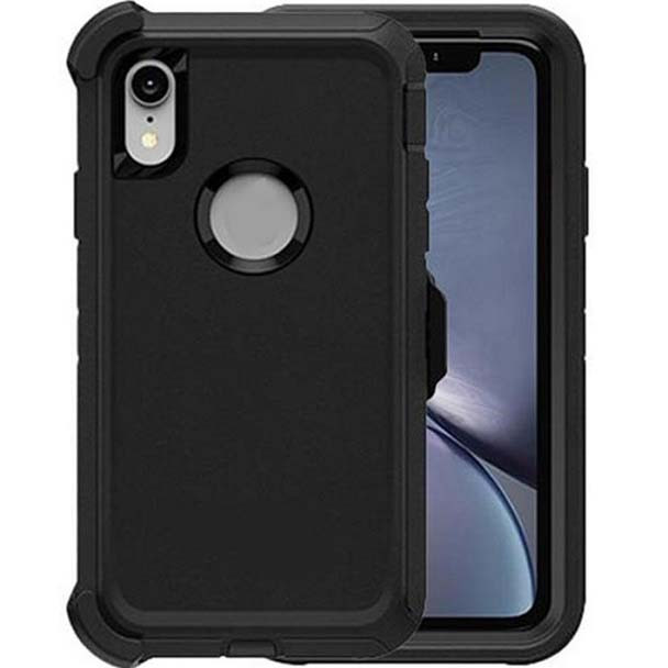 For iPhone XR Outerbox Defender Case Black