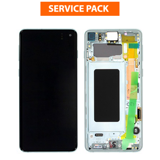 LCD Assembly for Samsung Galaxy S10 Plus (Green Aqua) Touch Screen Replacement (Service pack)