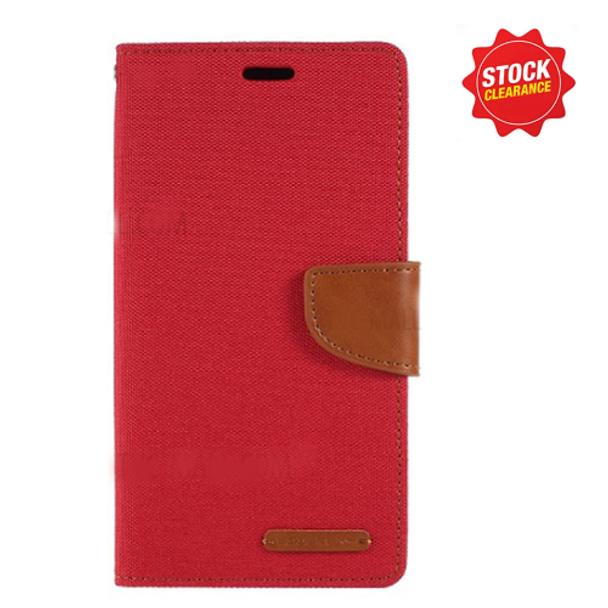 For Samsung Galaxy Note 8 mercury Canvas Diary Case Red