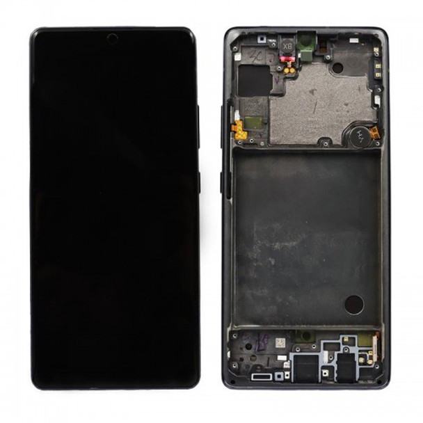 LCD Assembly for Samsung Galaxy A71 5G 2020 (Black) Touch Screen Replacement with Frame