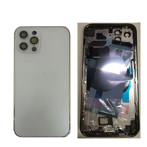 For iPhone 12 Pro Back Housing With Small Parts Silver