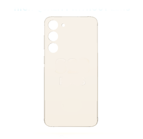 For Samsung S23 Plus Back Cover Cream (No Lens)