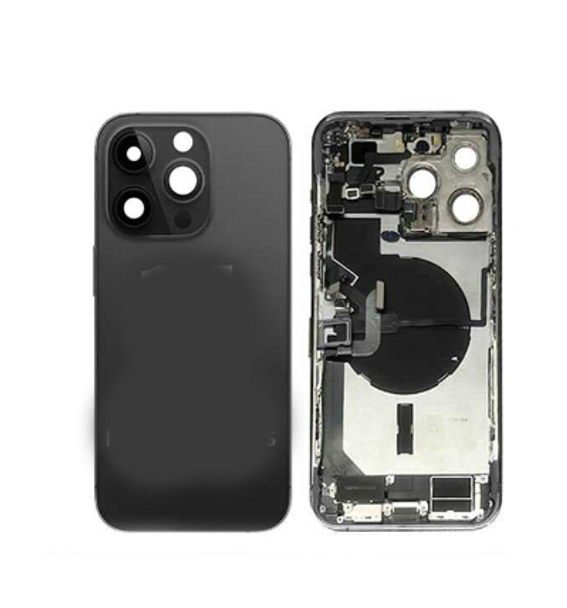 For iPhone 14 Pro Back Housing With Small Parts (Black)