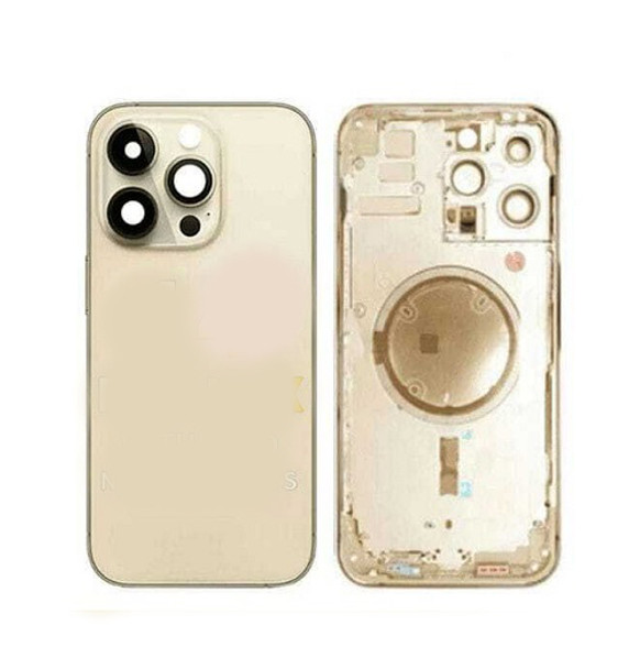 For iPhone 14 Pro Max Back Housing With Small Parts (Gold)