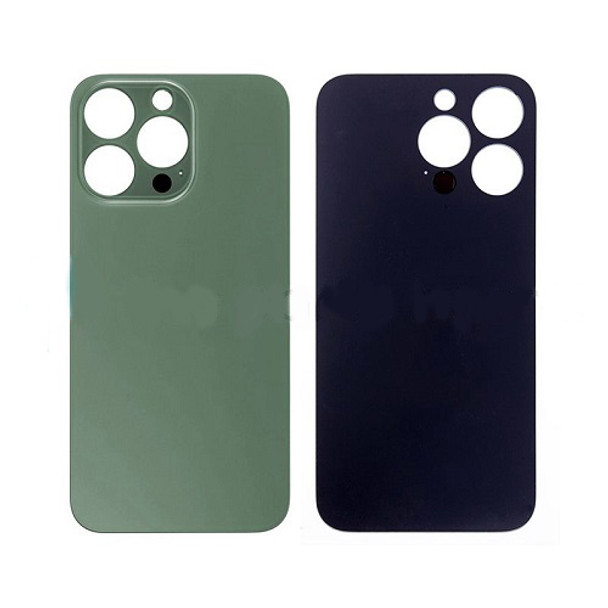 For iPhone 13 Pro Back Cover Glass with Big Camera Hole (Green)