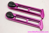 NIB/NOS 3DV Purple Advent Billy Goat Bar Ends! 145g - Cutouts - Vintage 1990's - CNC Ano Alloy - Plugs