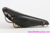 NOS Arius Soffatti Professionale Leather Saddle: Spanish B17 Clone - 1970's - Black (Corner Cracking)