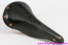 NOS Arius Soffatti Professionale Leather Saddle: Spanish B17 Clone - 1970's - Black (Corner Cracking)