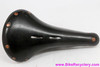 NOS Arius Soffatti Professionale Leather Saddle: Spanish B17 Clone - 1970's - Black (Corner Cracking)