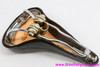 NOS Arius Soffatti Professionale Leather Saddle: Spanish B17 Clone - 1970's - Black (Corner Cracking)