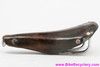 Ideale TB 90-CR Daniel REBOUR Leather Saddle: Antique Brown - Copper Rivets