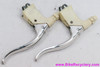 Mafac Course 130 Promotion Brake Levers: White Plastic Body & Barrel Adjusters - Hoodless Design (EXC+)