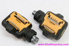 NOS Time ATAC Carbon Clipless Pedals: Yellow/Grey (Take-Off)