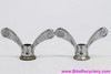 Huret "H" Wing Nuts: 9.5mm - Thumb Grips - Chromed Bronze (Pair, EXC)