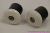 GB Handlebar End Plugs: 1940s 1950's French - G. Blassieaux - 25mm - White (Near Mint, NOS?)