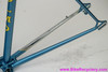 NOS 1975 OLMO Competition Frameset: 56cm - Unrestored Blue w/ Yellow - Chrome Fork (Built, not ridden