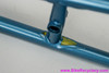 NOS 1975 OLMO Competition Frameset: 56cm - Unrestored Blue w/ Yellow - Chrome Fork (Built, not ridden