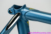 NOS 1975 OLMO Competition Frameset: 56cm - Unrestored Blue w/ Yellow - Chrome Fork (Built, not ridden