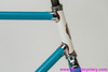 NOS 1971 Carlton Team Professional MKI Frameset: 22 1/2" (57cm) - Lagoon Blue - Chrome Lugs & Dipped Fork/Stays (Unrestored, But Fork Repainted)