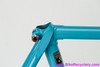 NOS 1971 Carlton Team Professional MKI Frameset: 22 1/2" (57cm) - Lagoon Blue - Chrome Lugs & Dipped Fork/Stays (Unrestored, But Fork Repainted)