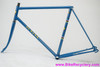 1970-1972 De Rosa Strada Frameset: 56cm x 58cm - Long Tang Lugs - Blue (NOS or Fresh Restoration)