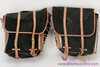GB367 Pannier Set w/ Klickfix Fixtures + Rain Covers: Medium 33L- Black/Natural (Near Mint)