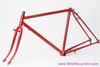 1987 Ritchey Super Comp Frameset & Fillet Bullmoose Bars: 19" - #9C51 - Unrestored - Rollercam F/R - Red