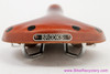 Brooks Team Pro Short Special Leather Saddle:  Large Hammered Copper Rivets - Chrome Rails - Honey (Barely Used Near Mint++) 