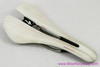 Specialized BG Romin Expert Ti Saddle: 130mm - White w/ Red & Grey Pinstripes 