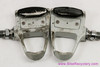 Shimano Dura Ace PD-7401 Clipless Pedals: Grey (R: Low Miles Perf Bearings, L: Average)