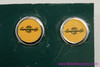 NOS Campagnolo Toe Strap Buttons / Caps - Yellow (pair)
