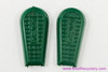 NOS Zeus Downtube Shifter Lever Covers: Dark Green - Hatch Pattern (Pair)