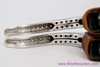 1st Gen Campagnolo "Super Record" Brake Levers:  Aftermarket Drillium Front/Back < Long Reach Early NR Levers > Brown Hoods (EXC++)