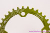Snail Narrow-Wide Chainring: 34t x 104mm - 1x - Green (New)