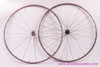 Mavic Helium SUP Tubular Wheelset: Red! 26/28H - Shimano 8/9/10s - Vintage 1990's