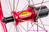 Mavic Helium SUP Tubular Wheelset: Red! 26/28H - Shimano 8/9/10s - Vintage 1990's