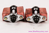 Torrington #10(?) Block Pedals: 9/16" - Chrome - Red