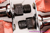Torrington #10(?) Block Pedals: 9/16" - Chrome - Red