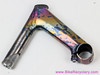 Cinelli Grammo Art Titanium Quill Stem: 125mm x 26.4mm - Lisa Frank Rainbow Animal Print Ano - Top Cap (EXC)