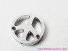 Ringle Mojo Peace Sign Cantilever Brake Cable Carrier: Silver Ano - Vintage 1990's (Near Mint)