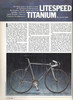 1988 Litespeed Titanium Road Bike: 54cm - 38th Frame EVER! Dura Ace 7400 - David Lynskey Built (EXC)