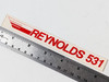 Original Reynolds Chainstay Decal: Red / White - 1980's 1990's