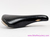1980's San Marco Rolls Saddle: Black Buffalo Leather - Copper Rails & Badges - Vintage (Near Mint)