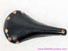 Brooks Team Pro TITANIUM Leather Saddle:  Large Copper Rivets - Black (LOW MILES Near Mint+)
