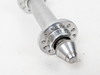 Hi-E Front Hub & QR Skewer: Low Flange - 24H Bladed - Silver - Engraved Logo (Near Mint Perfect Bearings)