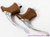 Campagnolo Nuovo Triomphe Brake Levers: Tan Hoods - Polished (Low Miles, Scrapes)
