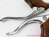 Campagnolo Nuovo Triomphe Brake Levers: Tan Hoods - Polished (Low Miles, Scrapes)