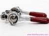 Campagnolo #1014 Nuovo/Super Record Downtube Shifters: Clamp - Red Covers (Mint LOW MILES)