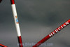 Mercian Kings of Mercia Frame & Fork: Reynolds 531, Heart Lugs, Red & White, 126mm, Fender & Rack Eyelets
