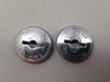 NOS Vintage Sugino Crank Dust Caps / Covers: Chrome Plastic, Threaded